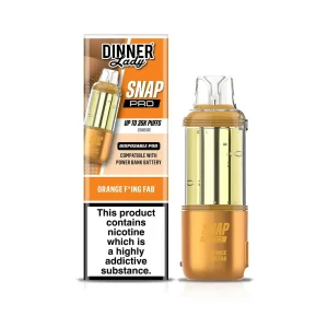 Dinner Lady Snap Pro 35K Pre-Filled Replacement Pod Cartridge - 1PK - Orange F-ing Fab