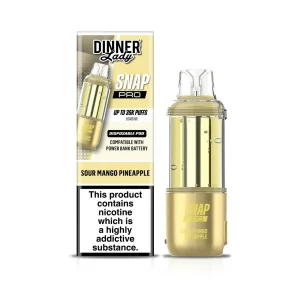Dinner Lady Snap Pro 35K Pre-Filled Replacement Pod Cartridge - 1PK - Sour Mango Pineapple