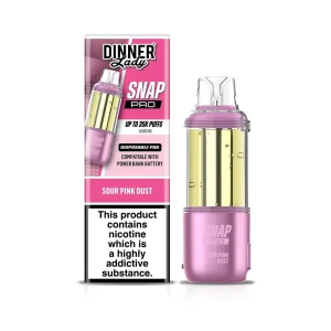 Dinner Lady Snap Pro 35K Pre-Filled Replacement Pod Cartridge - 1PK - Sour Pink Dust