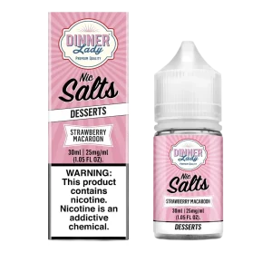 Dinner Lady Salts Strawberry Macaroon 30ml E-Juice