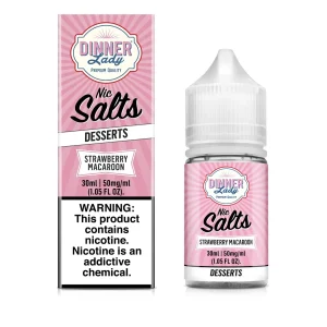 Dinner Lady Salts Strawberry Macaroon 30ml E-Juice - 50 MG