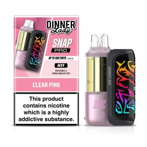 Dinner Lady Snap Pro Kit 35K Puff Disposable - Clear Pink