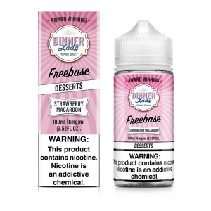 Dinner Lady Strawberry Macaroon 100ml E-Juice - 6 MG
