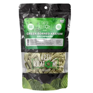 Earth Kratom Capsules 150CT - Green Borneo