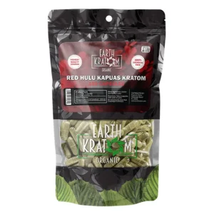 Earth Kratom Capsules 150CT - Red Hulu Kapuas
