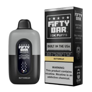 Fifty Bar V2 20000 Puff Disposable - Butterbean - Black Series