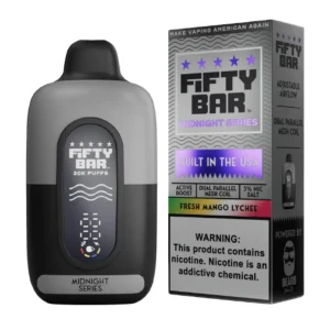 Fifty Bar V2 20000 Puff Disposable - Midnight Series - Fresh Mango Lychee