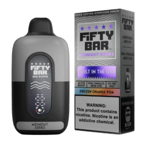 Fifty Bar V2 20000 Puff Disposable - Midnight Series - Frozen Orange POM
