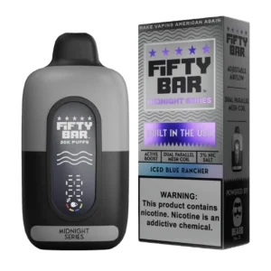 Fifty Bar V2 20000 Puff Disposable - Midnight Series - Iced Blue Rancher
