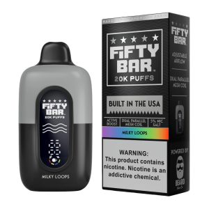 Fifty Bar V2 20000 Puff Disposable - Milky Loops - Black Series