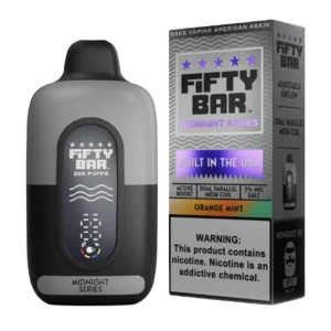 Fifty Bar V2 20000 Puff Disposable - Midnight Series - Orange Mint