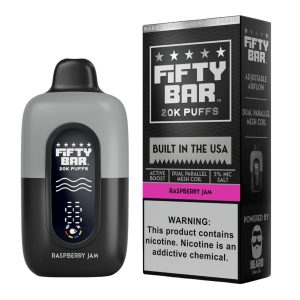 Fifty Bar V2 20000 Puff Disposable - Raspberry Jam - Black Series