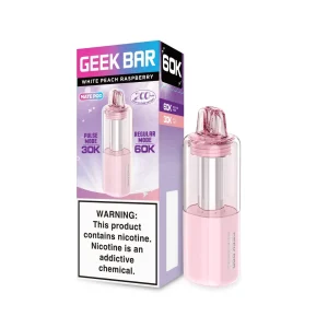 Geek Bar Mate 60K Puff Disposable Pre-Filled Replacement Pod Cartridge - 1PK - White Peach Raspberry