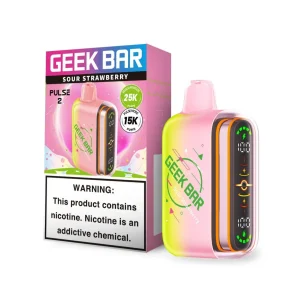 Geek Bar Pulse 2 25K Puff Disposable - Sour Strawberry