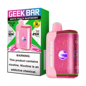 Geek Bar Pulse X2 50K Puff Disposable - White Peach Raspberry