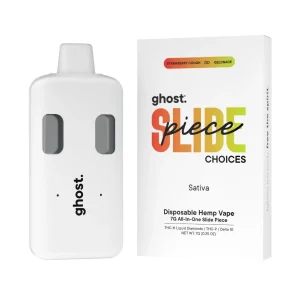 Ghost THC-H/THC-P/Delta-10 Liquid Diamonds All-In-One Slide Piece Disposable 7G - Strawberry Cough-Gelonade/Sativa