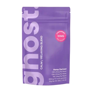 Ghost Wellness Blend Calm/Relaxing Gummies 500MG - 10CT - Strawberry