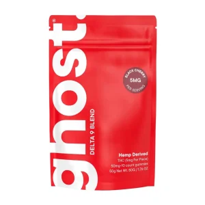 Ghost Wellness Blend Delta-9 Gummies 50MG - 10CT - Black Cherry