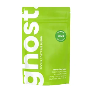 Ghost Wellness Blend Focus/Daytime Gummies 500MG - 10CT - Sour Kiwi