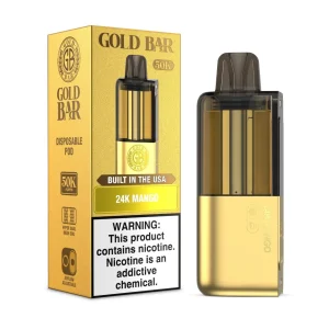 Gold Bar Max 50000 Puffs Pre-Filled Replacement Pod Cartridge - 1PK - 24K Mango