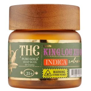 Hemp Wellness Pure Gold THC Hemp Buds 8G - King Louis Xiii/Indica
