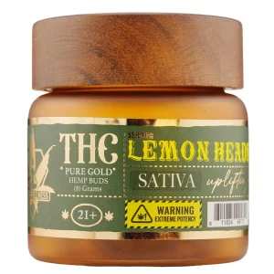 Hemp Wellness Pure Gold THC Hemp Buds 8G - Lemon Heads/Sativa