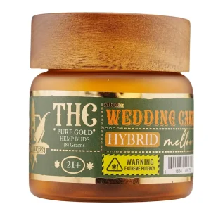 Hemp Wellness Pure Gold THC Hemp Buds 8G - Wedding Cake/Hybrid