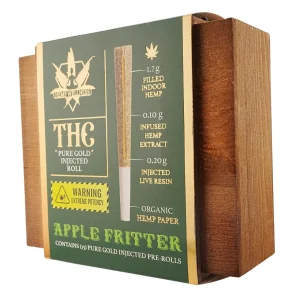 Hemp Wellness Pure Gold THC Injected Prerolls 2G -15CT - Apple Fritter/Hybrid