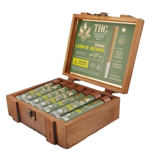Hemp Wellness Pure Gold THC Injected Prerolls 2G -15CT - Lemon Heads/Sativa