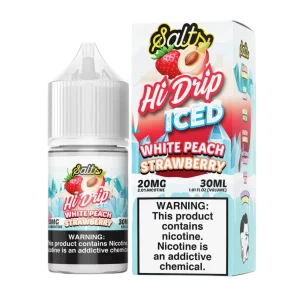 Hi Drip Salts Iced White Peach Strawberry 30ml E-Juice