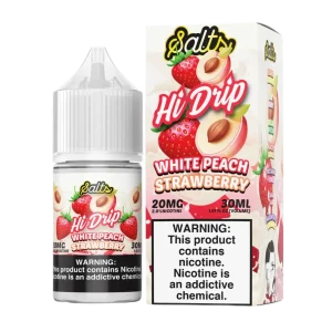 Hi Drip Salts White Peach Strawberry 30ml E-Juice