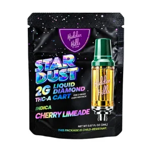 Hidden Hills Star Dust Liquid Diamond THC-A Cartridge 2G - Cherry Limeade/Indica