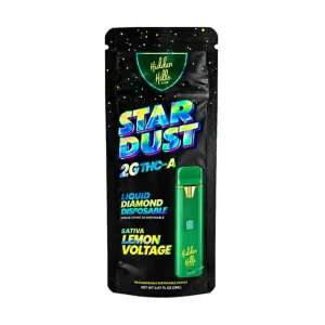 Hidden Hills Star Dust Liquid Diamond THC-A Disposable 2G - Lemon Voltage/Sativa