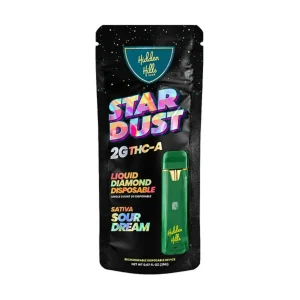 Hidden Hills Star Dust Liquid Diamond THC-A Disposable 2G - Sour Dream/Sativa