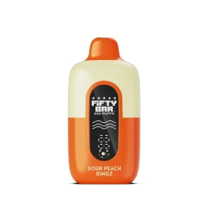 Hidden Hills x Fifty Bar 20000 Puff Disposable - Sour Peach Ringz