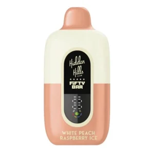 Hidden Hills x Fifty Bar 20000 Puff Disposable - White Peach Raspberry Ice