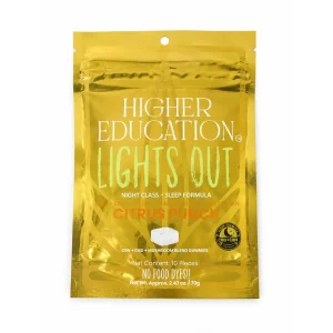 Higher Education Lights Out CBD/CBN/Melatonin/Mushroom Blend Gummies - Citrus Punch