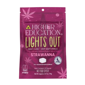 Higher Education Lights Out THC/Melatonin/Mushroom Blend Gummies