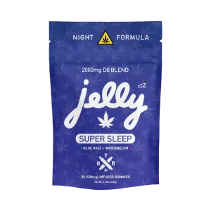Jelly D8 Blend Super Sleep Infused Gummies 2000MG - Blue Razz + Watermelon