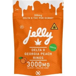 Jelly D8 Gummies 3000MG - 10CT - Georgia Peach/Indica