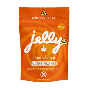 Jelly D8/THC Space Series Gummies 6000MG - Pluto Peaches/Indica