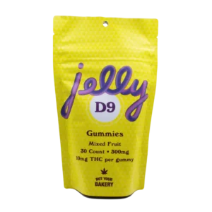 Jelly D9/THC Gummies 300MG-30CT Mixed Fruit/Hybrid