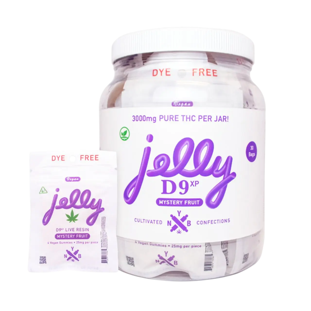 Jelly D9xp Gummies Jar 3000MG - 30CT Mystery Fruit