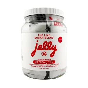 Jelly THC Sugar Blend Gummies Jar 30,000MG - Sugar Melon/Sativa
