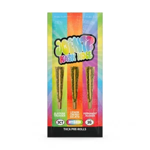 Jointz THC Hash Hole PreRolls 1G 1PK-3CT - Alaskan Thunder-Lemon Cherry Gelato-Permanent MarkerHybrid
