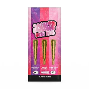 Jointz THC Hash Hole PreRolls 1G 1PK-3CT - Granddaddy Purple-WatermelonZ-Bubblegum Gelato/Indica