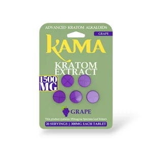 KAMA Kratom Extract Tablets 1500MG - 5CT - Grape