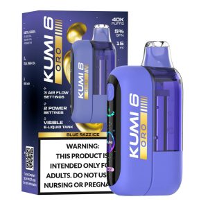 KUMI 6 Oro 40K Puff Disposable - Blue Razz Ice