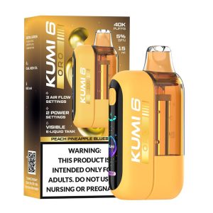 KUMI 6 Oro 40K Puff Disposable - Peach Pineapple Blueberry