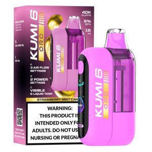 KUMI 6 Oro 40K Puff Disposable - Strawberry Mint Candy